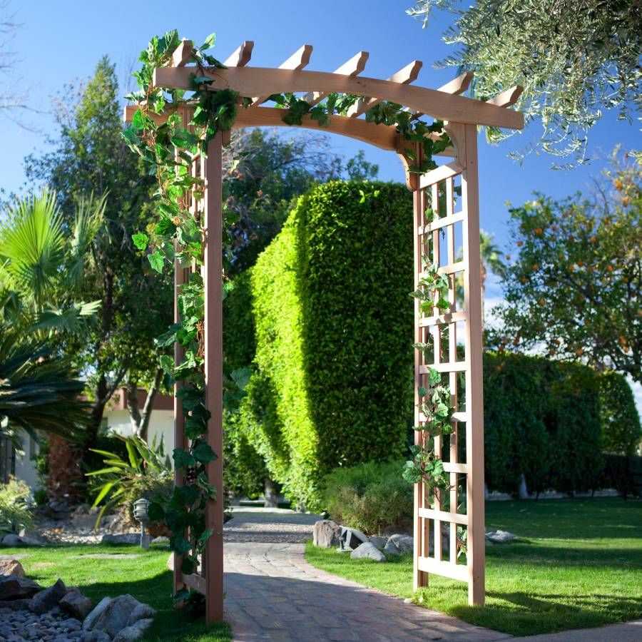 Wooden Arbor With Gate