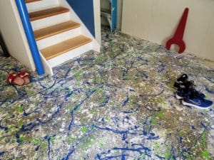 Spatter Paint on a Floor